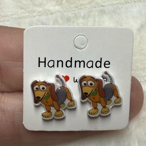 Slinky Toy Story dog post earrings
